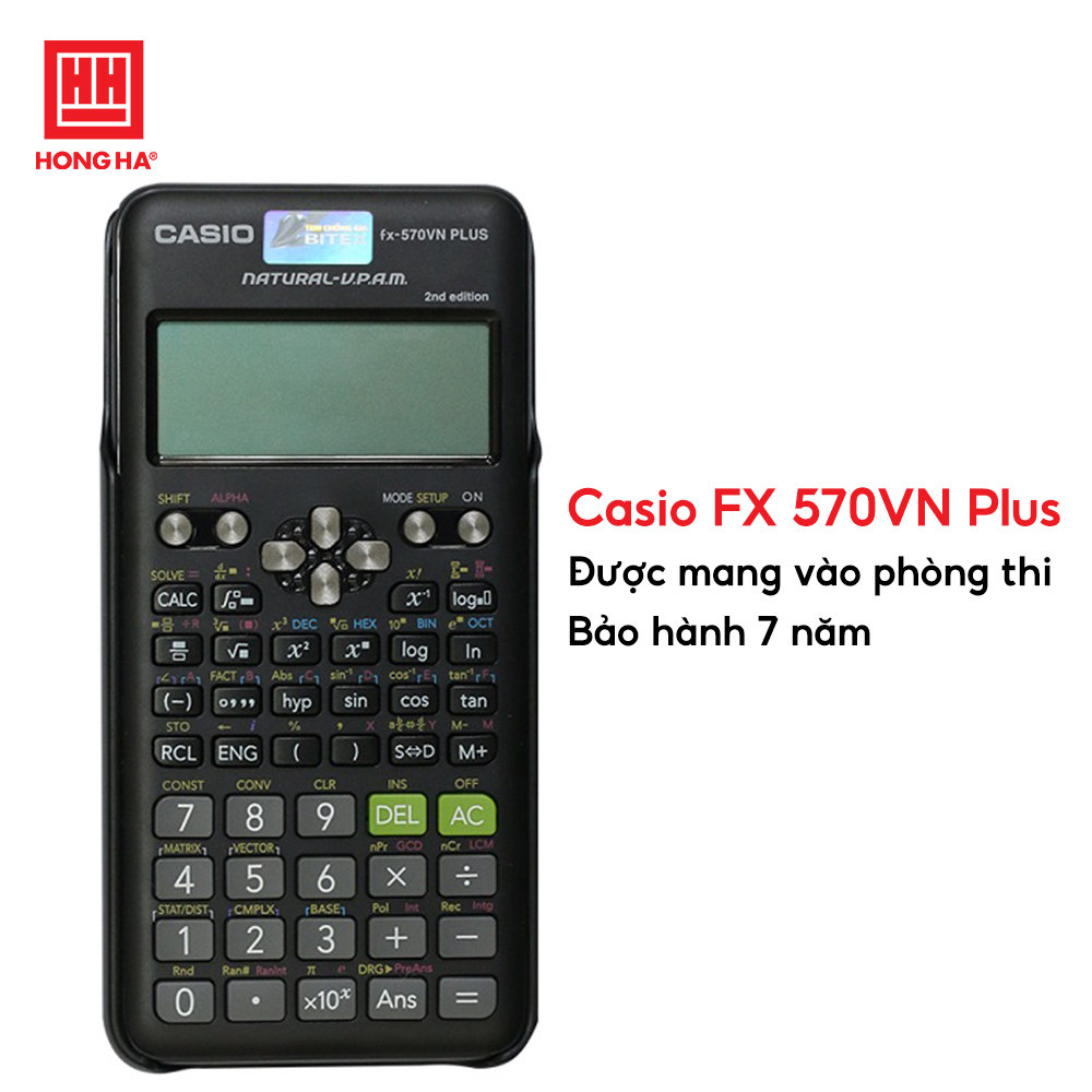 Máy tính casio fx-570vn plus phiên bản mới, dành cho học sinh cấp 2, cấp 3