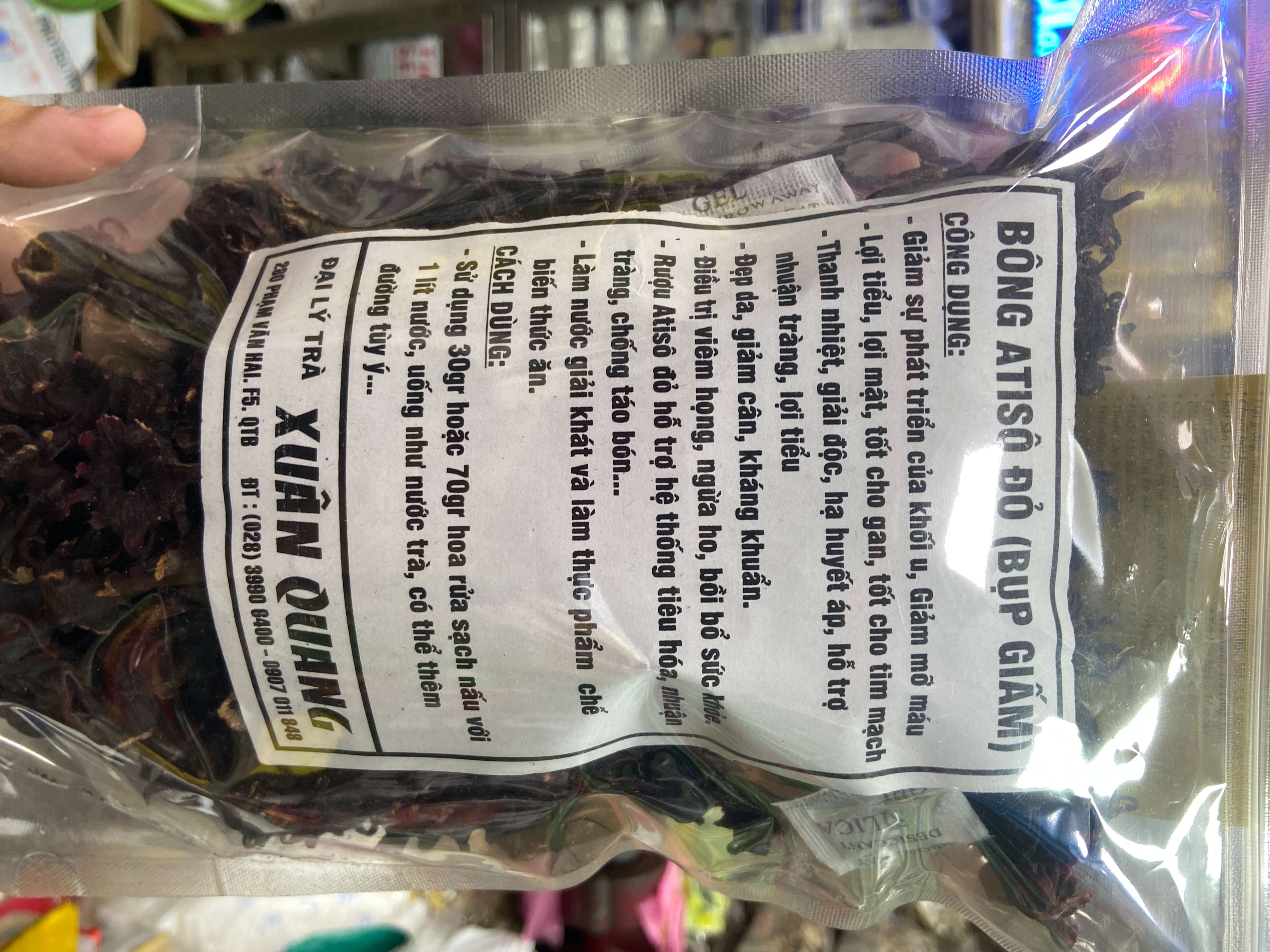 BÔNG ATISO ĐỎ ( BỤP GIẤM ) KHÔ HÀNG VIỆT NAM LOẠI 1 - GIÚP CUNG CẤP VITAMIN VÀ BỔI BỔ SỨC KHOẺ - THÍHC HỢP DÙNG CHO NGƯỜI BỊ STRESS - ĐÓNG GÓI 200 GRAM