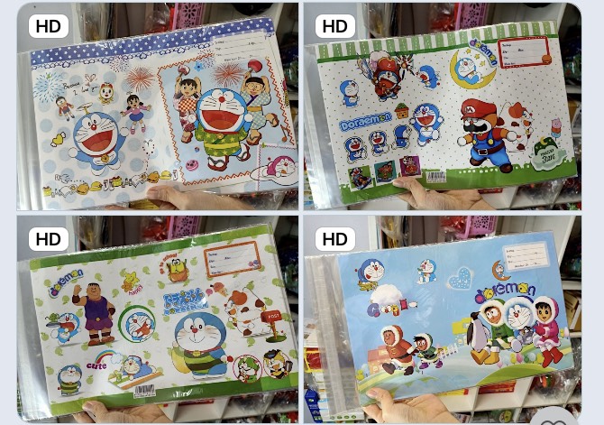 Bìa bao vở bao tập có sẵn bìa kiếng & nhãn tên , mẫu ngẫu nhiên
