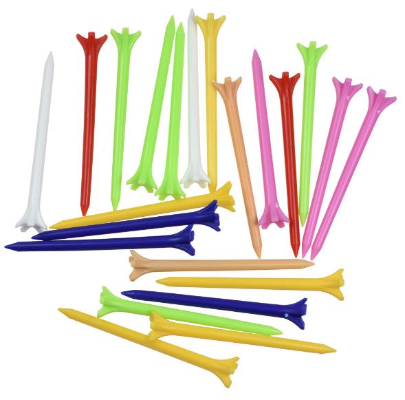 20 Tee golf chất liệu nhựa- tee golf 70mm- que đỡ bóng-ti gôn- tee đỡ bóng golf