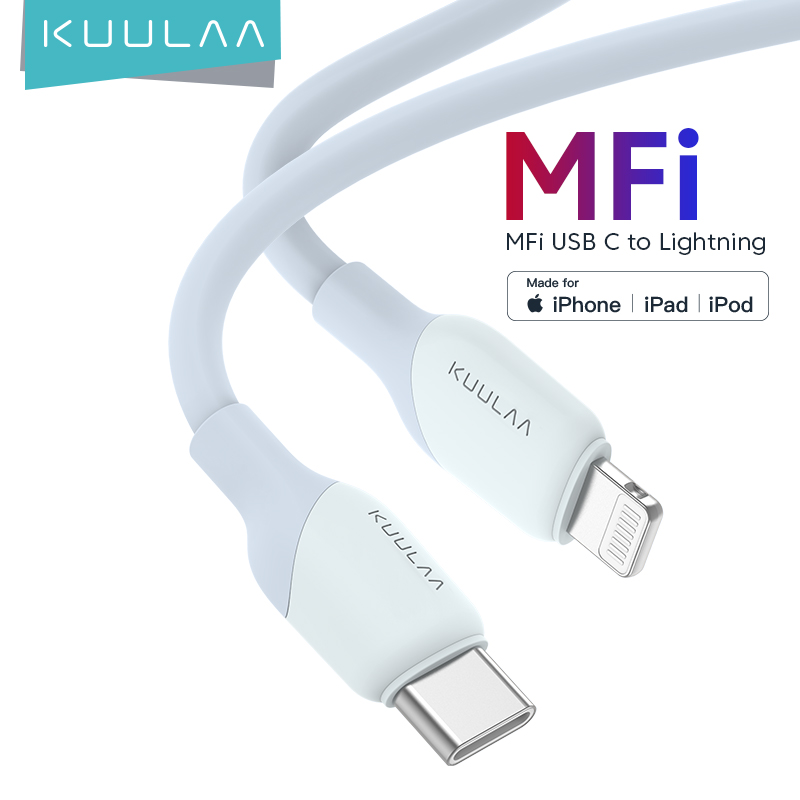 Dây cáp sạc nhanh dài 2m chuẩn mfi kuulaa 30w cho ip