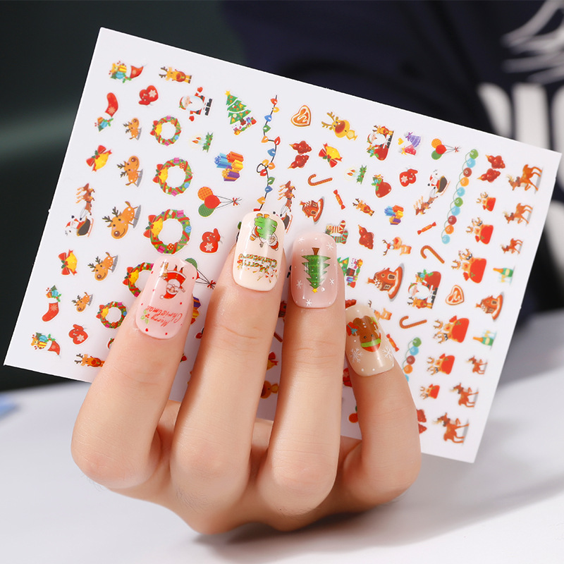 Sticker trang trí móng noel siêu đẹp mã zs