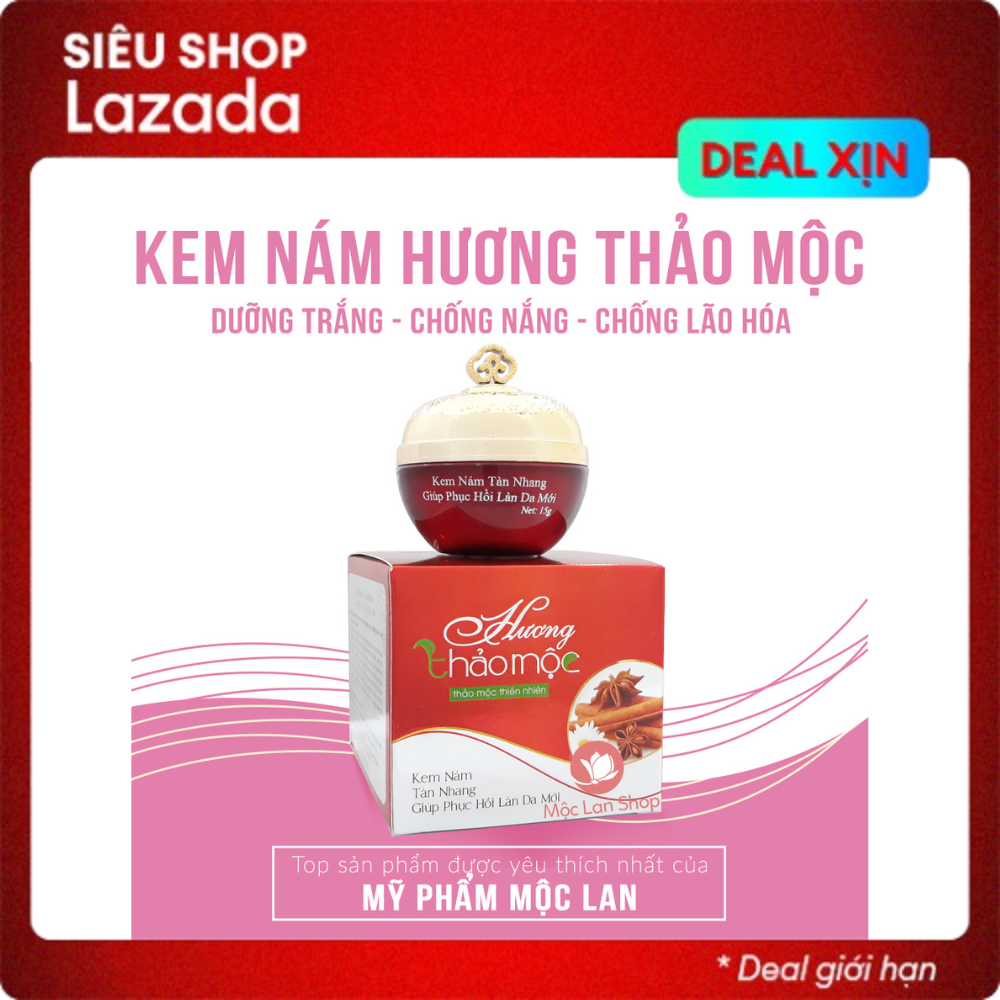 Kem nám tàn nhang đồi mồi dưỡng trắng da chống nắng giúp phục hồi làn da mới - Kem Hương Thảo Mộc 15g - Mỹ phẩm Mộc Lan