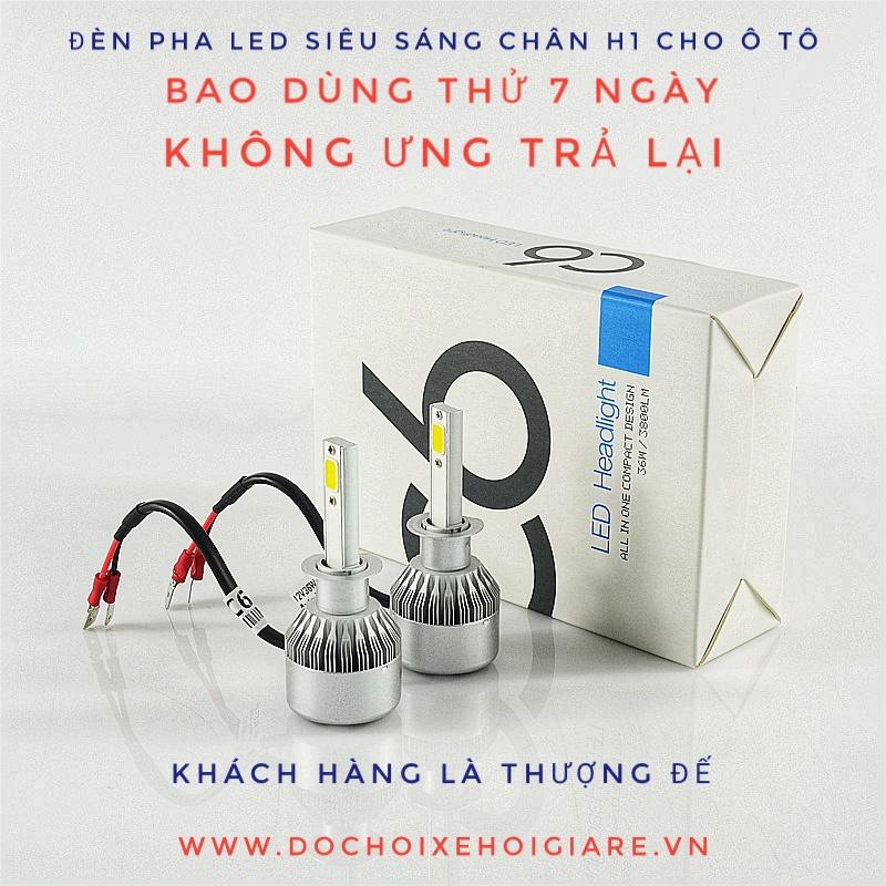 LED C6 H1 36W 3800LM (2019) - đèn pha siêu sáng cho ô tô, xe máy [SL: 1 cái]