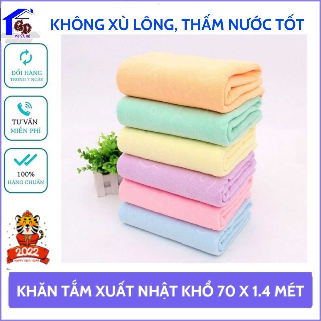 Khăn tắm xuất nhật khổ 70x1.4m siêu mềm, siêu mịn, giá bán tận kho sản xuất