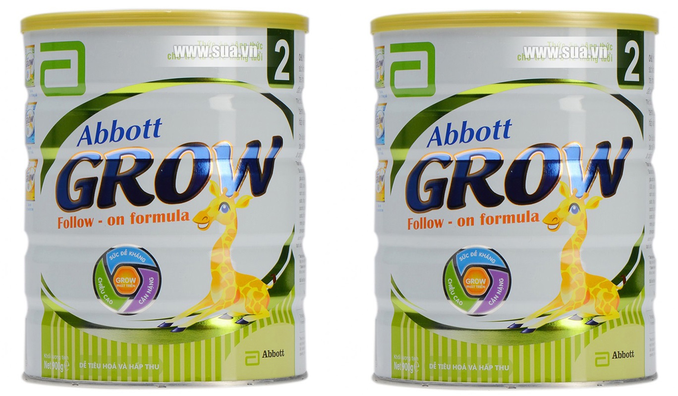 Bộ 2 Sữa bột Abbott Grow 2 6 - 12 tháng 900g