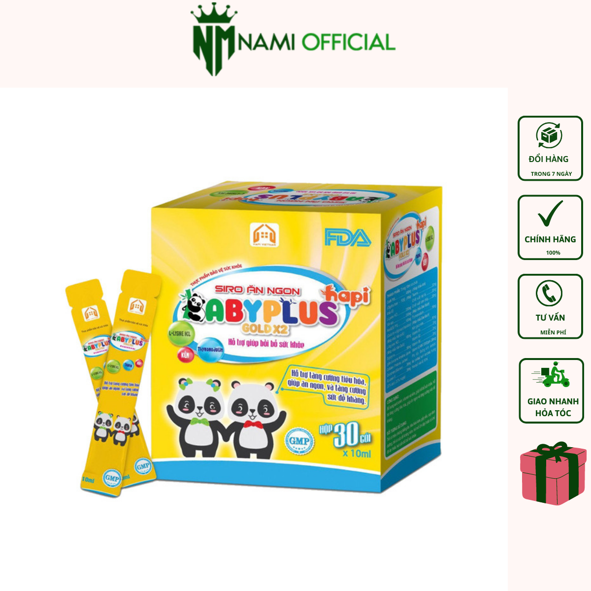 SIRO BABY PLUS chính hãng-Hỗ trợ tăng cường tiêu hóa, giúp trẻ ăn ngon, tăng cân đạt chuẩn (30 gói)