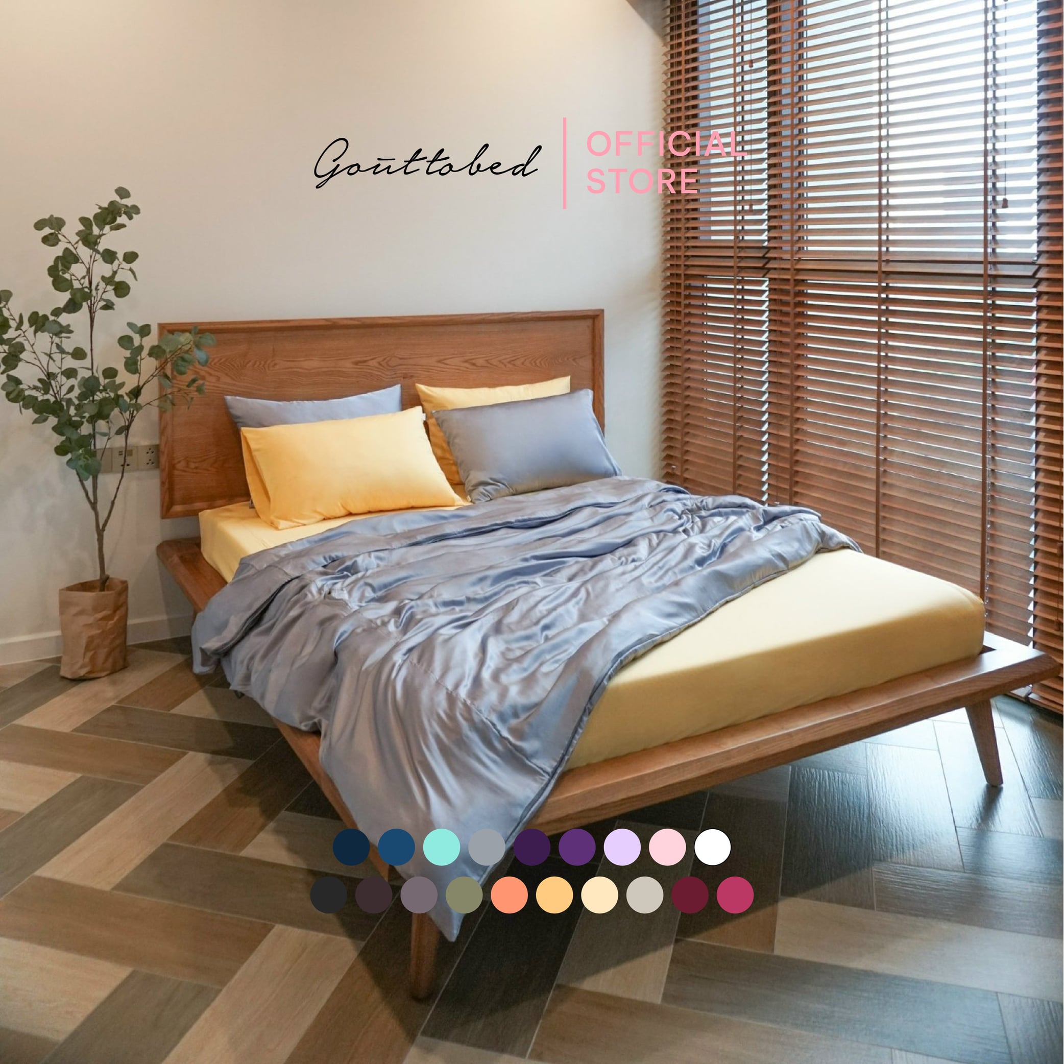 Ga drap giường Gouttobed 1m6 1m8 vải Premium Cotton (nhiều màu)