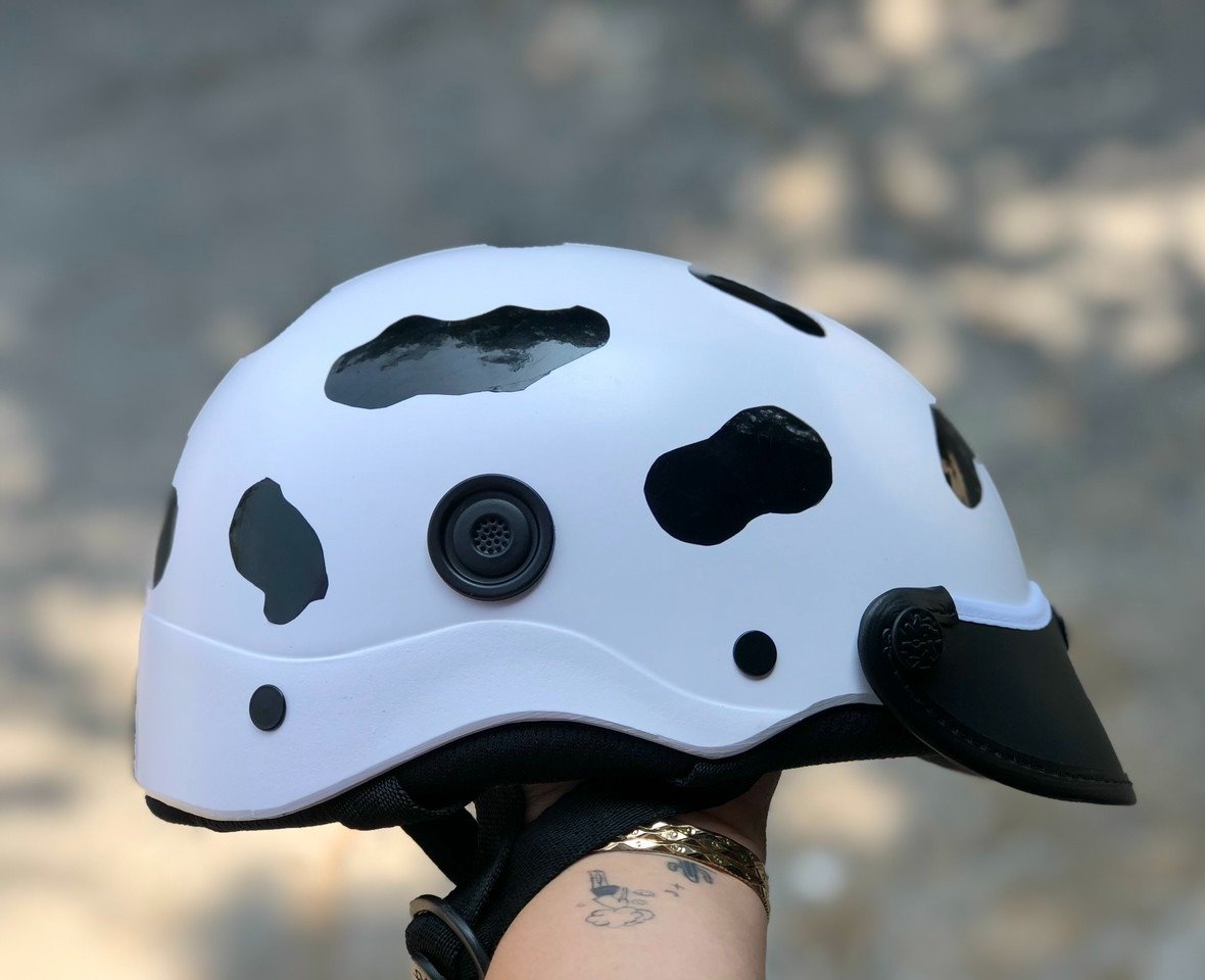 [HCM]NÓN BẢO HIỂM SƠN TEM BÒ SỮA MẪU MỚI SIÊU XINH AN TOÀN CHO NGƯỜI SỬ DỤNG