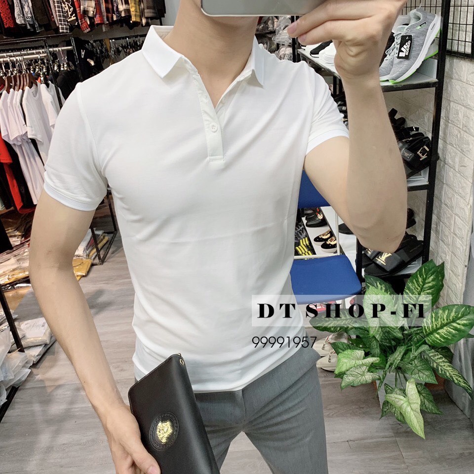 Áo thun nam cotton vải chuẩn đẹp hàng shop áo polo thời trang chất vải đẹp mềm mịn hàn quốc