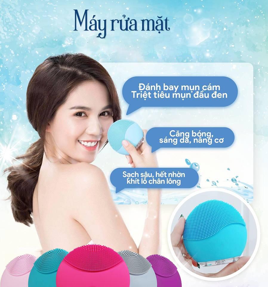 Máy massage mặtmassage mặt,chăm sóc da mặt, rửa mặt mini 2, bộ massage mặt máy rửa mặt silicon,máy rửa mặt mini làm sạch da, làm trắng da và trị mụn hiệu quả , giá rẻ - sale 50%