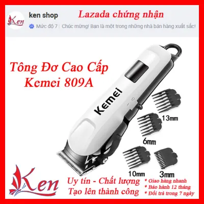 Tông đơ cắt tóc Kemei 809A cho trẻ em, người lớn và thú cưng tại nhà, tông đơ, tăng đơ cắt tóc, hớt tóc không dây cao cấp, màn LCD, tong do cat toc (1)