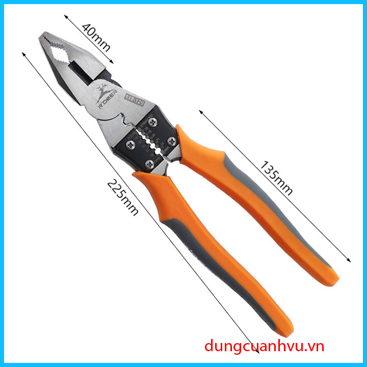 Kìm điện đa năng cao cấp 4 trong 1 r'deer 118-129 9inch/225mm