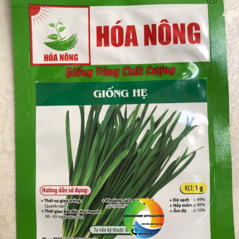 1 Gam hạt hẹ giống hiệu Hóa Nông dễ trồng, làm rau ăn hàng ngày rất tốt