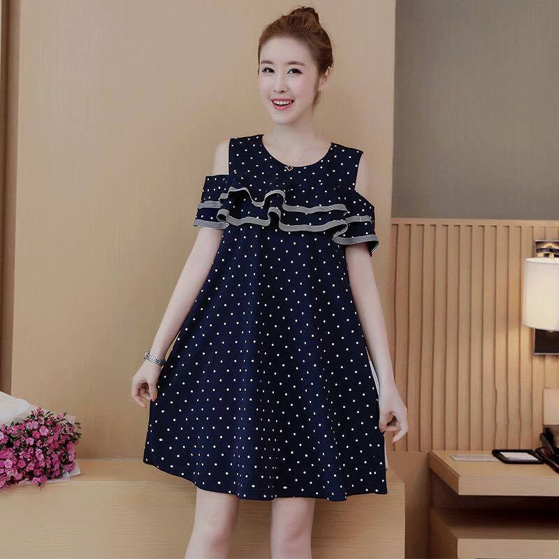Váy bầu, đầm bầu thời trang chấm bi ttgr 12