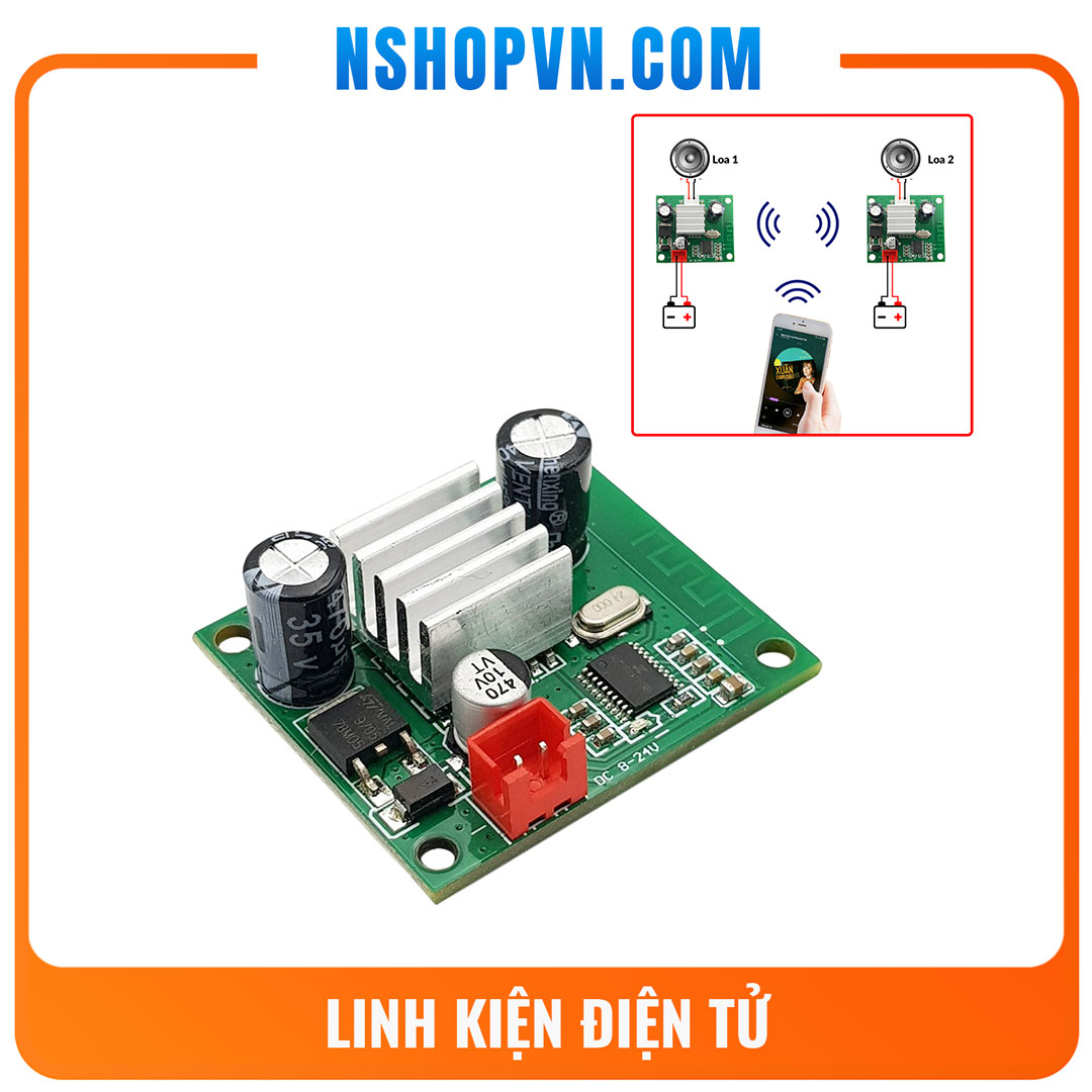 Mạch Khuếch Đại Âm Thanh Bluetooth Mono TWS 30W hỗ trợ ghép đôi Stereo