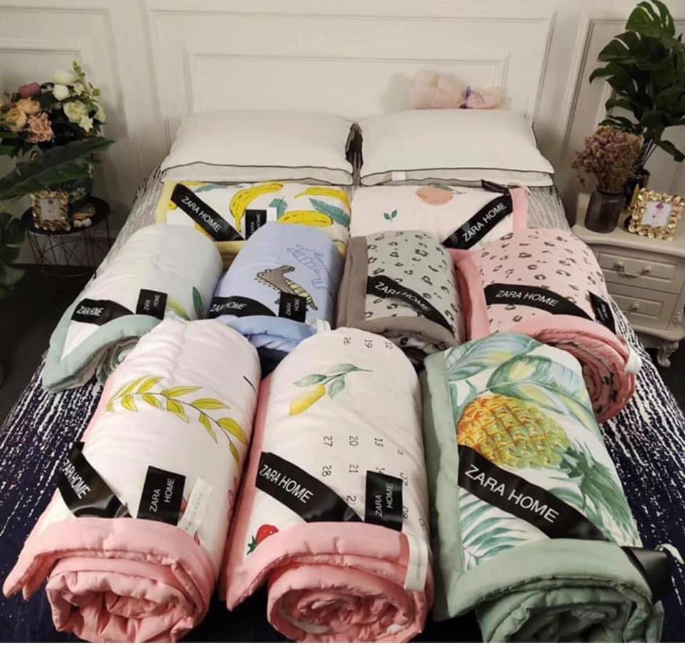 Chăn mùa thu chăn Đũi Zara Home Siêu Mềm Thoáng