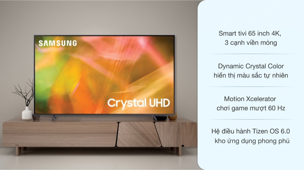 Smart Tivi Samsung Crystal UHD 65 inch 65AU8000