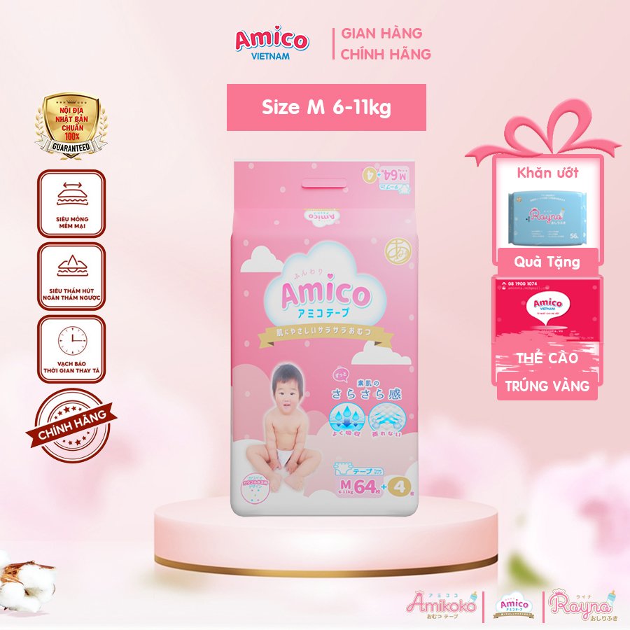 Tã dán amico m64+4 miếng