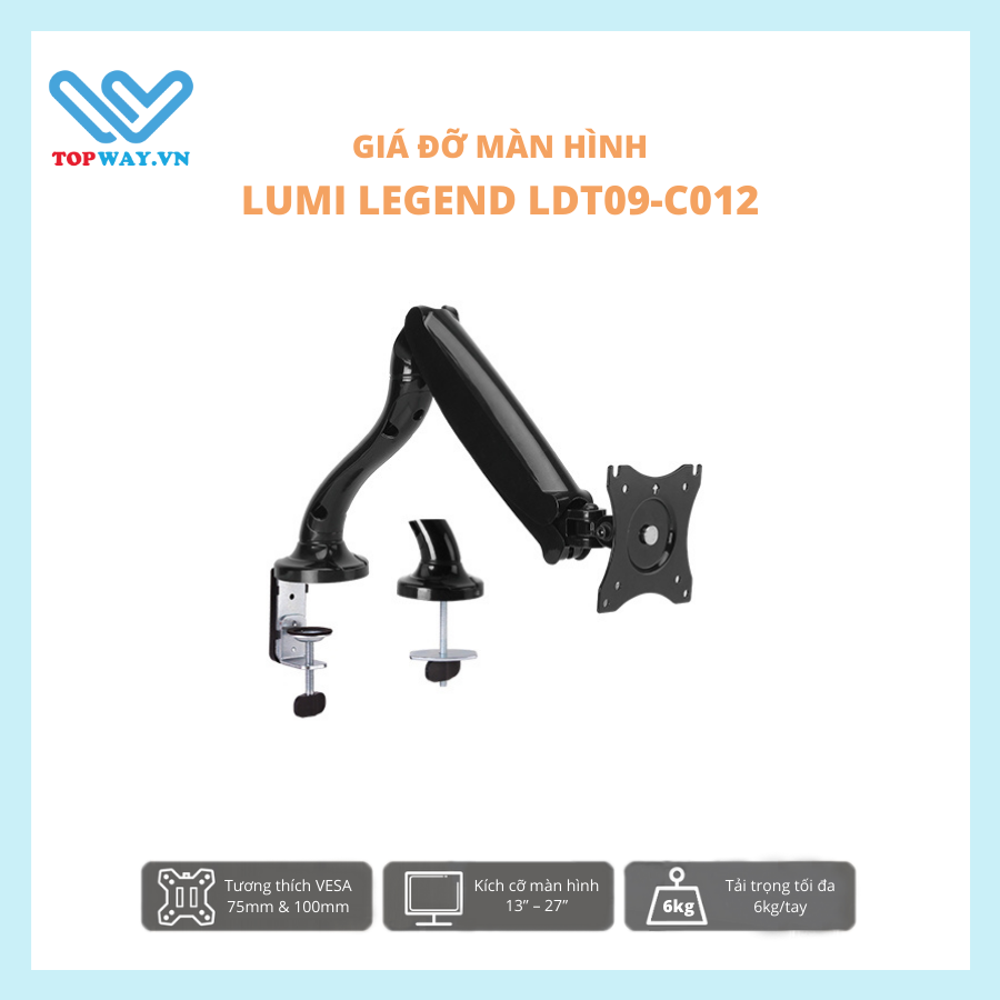 Giá treo màn hình máy tính 27 inch arm màn hình LUMI LEGEND LDT09-C012