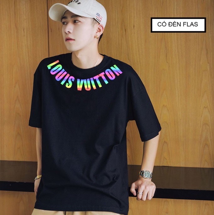 Mạnh Dũng Store 1  [Hình Thật] Áo Thun Nam Nữ Cotton Xịn Mát Phối Logo Phản Quang Phát Sáng Cực Bắt Mắt H6