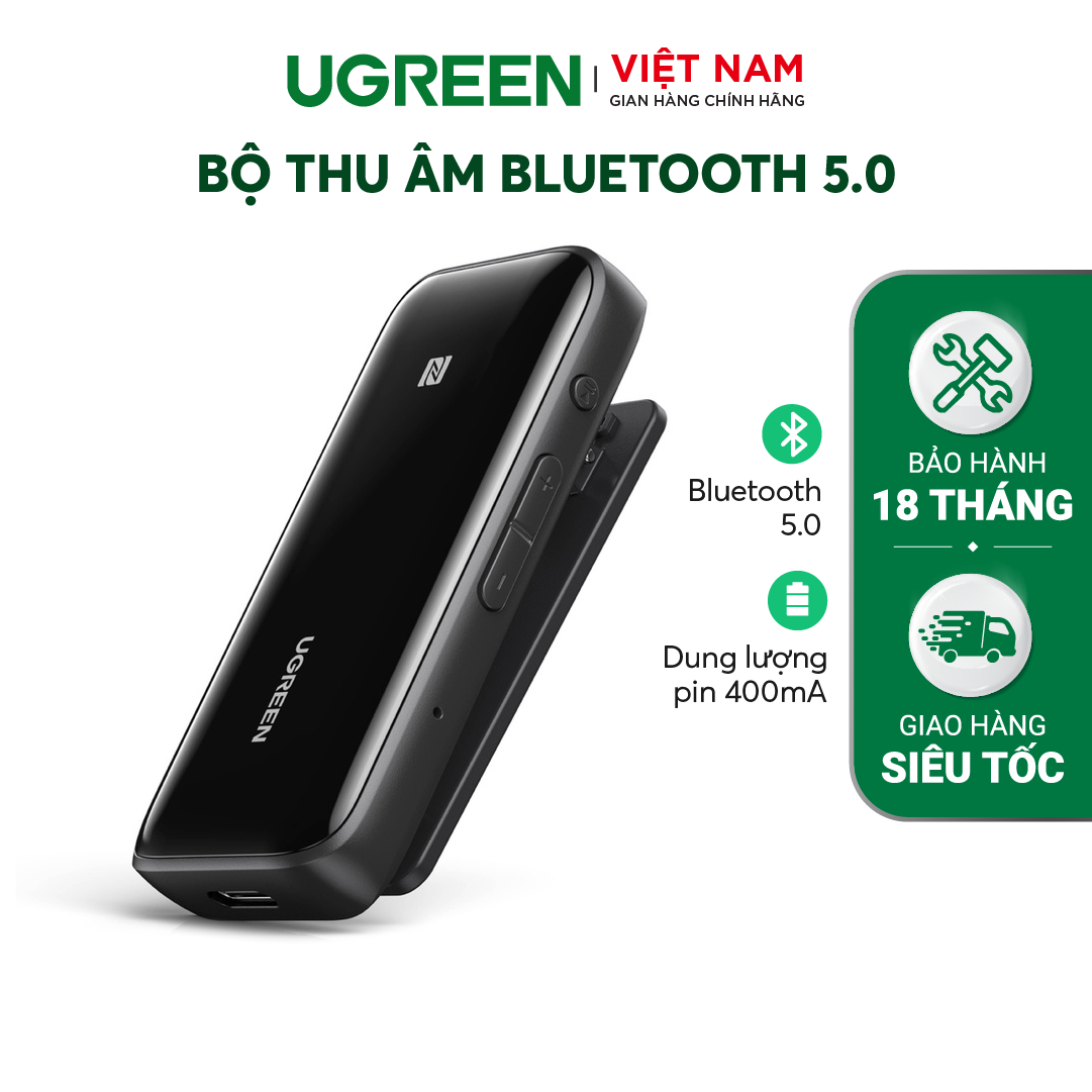 Bộ thu âm thanh bluetooth ugreen cm402 kết nối không dây | sử dụng lên đến 10h bảo hành 18 tháng 1 đổi 1 80895