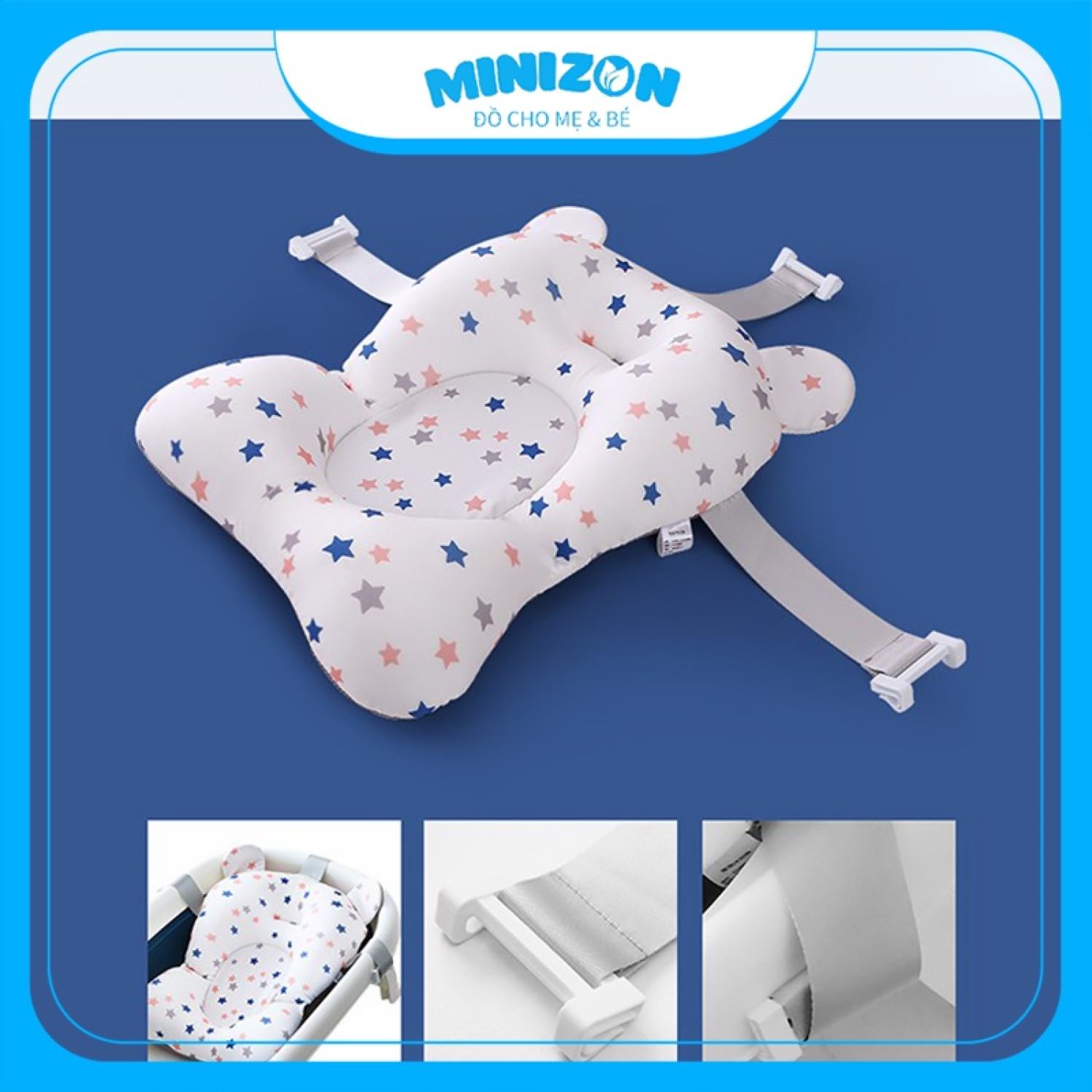 Phao tắm cho bé, đệm tắm an toàn cho bé từ sơ sinh | Minizon Kids