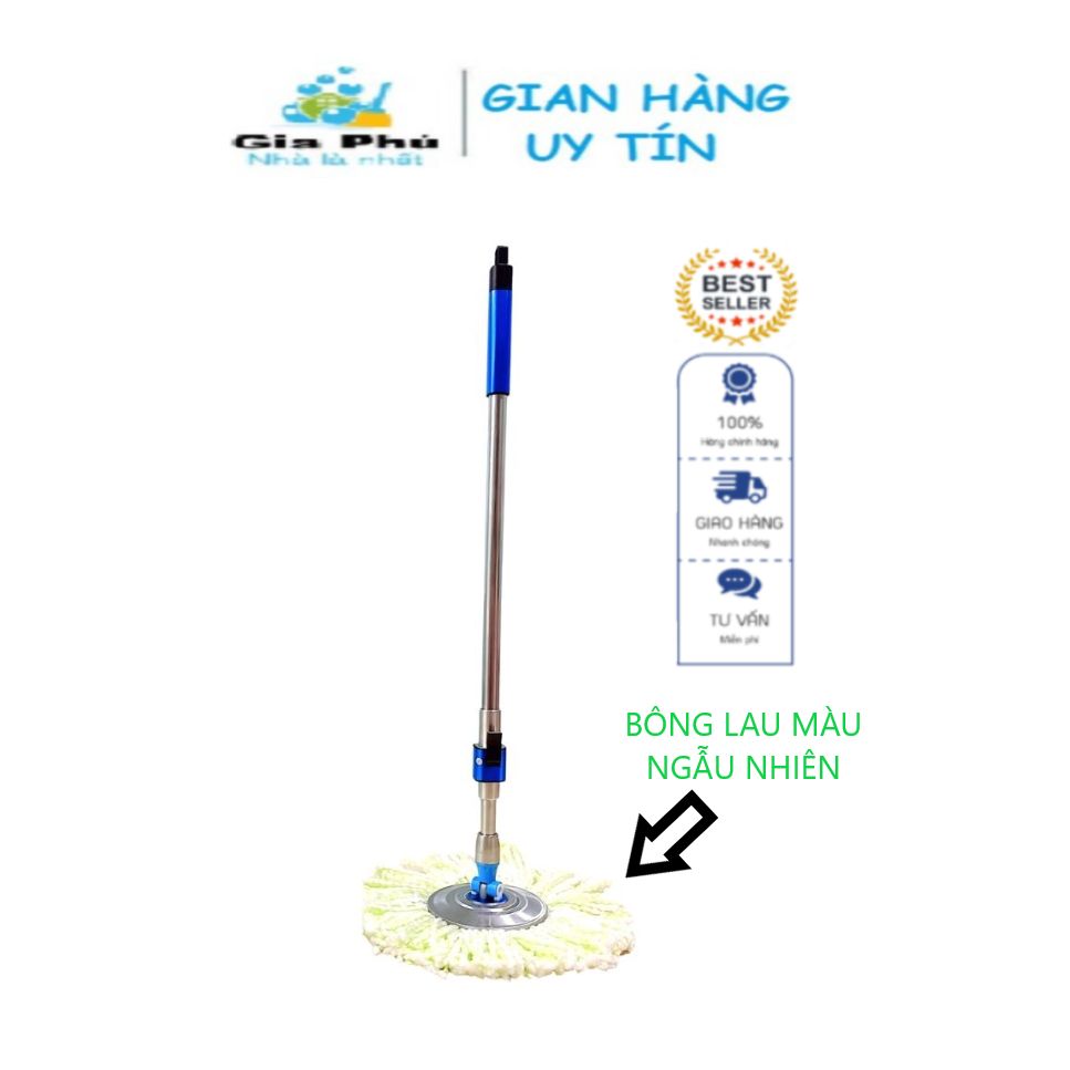 ( KÈM BÔNG LAU ) Cây lau nhà, chổi lau nhà 360 độ cao cấp thông minh THÁI LAN G7 nhập khẩu 100% Gia Phú