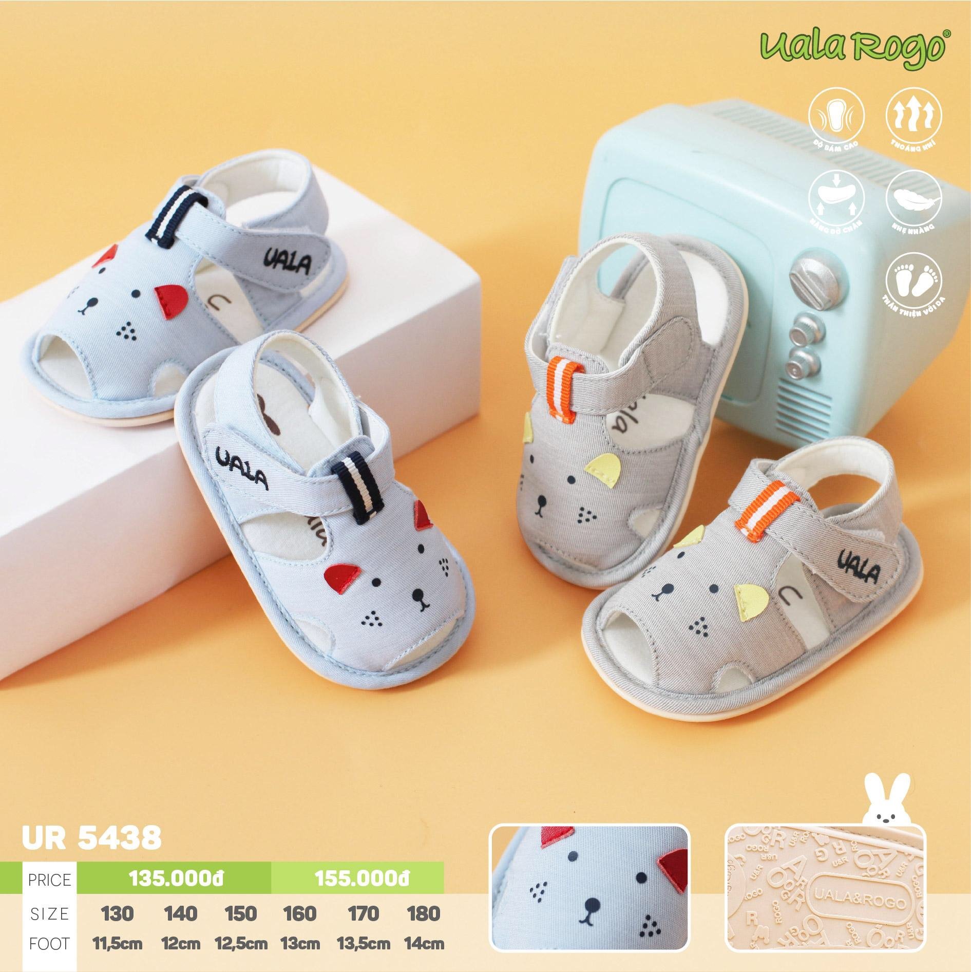 Giày tập đi mặt mèo Uala Rogo