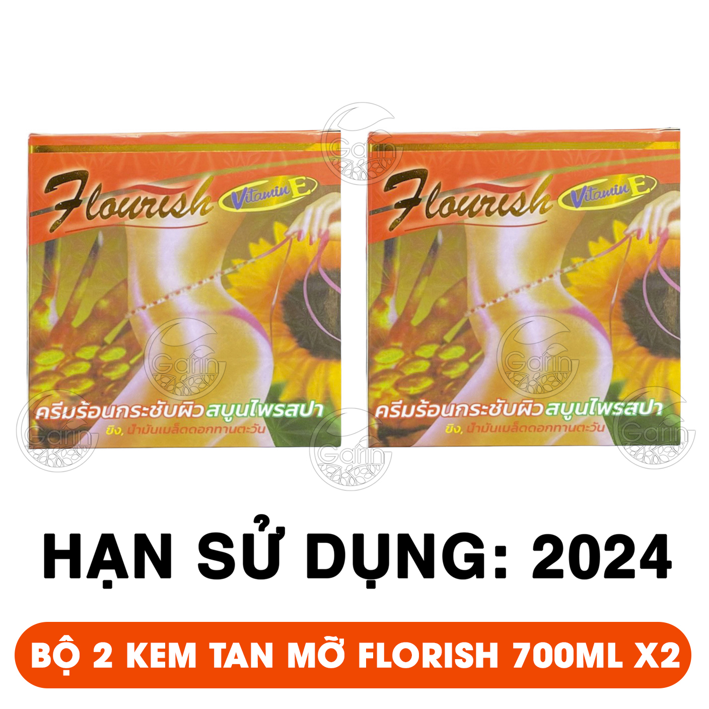 Bộ 2 kem tan mỡ bụng gừng ớt flourish thái lan làm trắng ngừa lão hóa nâng cơ, tan mỡ cấp tốc sau sinh 700ml BA TU SHOP