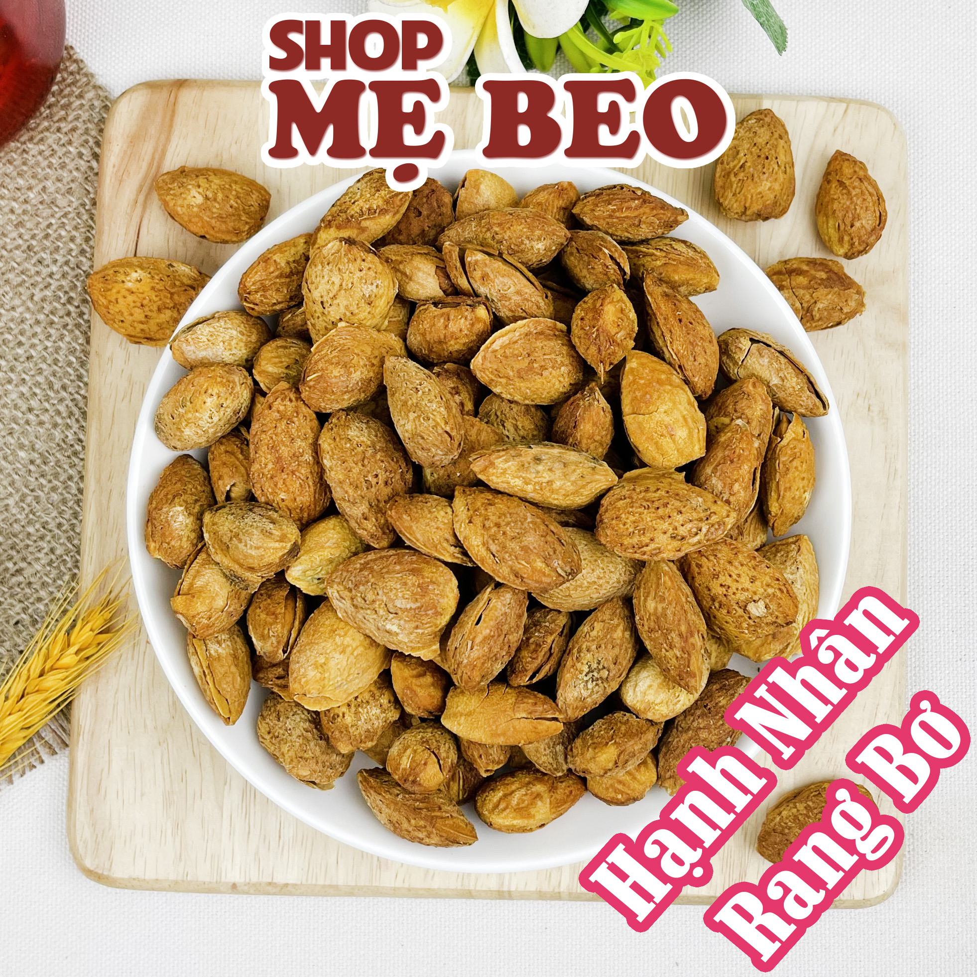 500Gr Hạt Hạnh Nhân Mỹ Rang Bơ Mõng Vỏ Cực Ngon