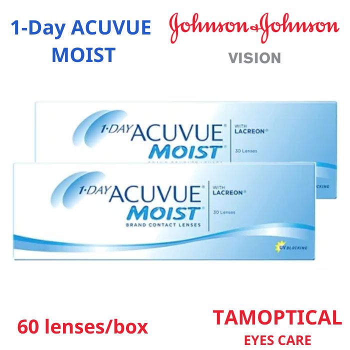 Contact lenses clear lenses 1-Day Acuvue Moist DAILY (60 lenses)