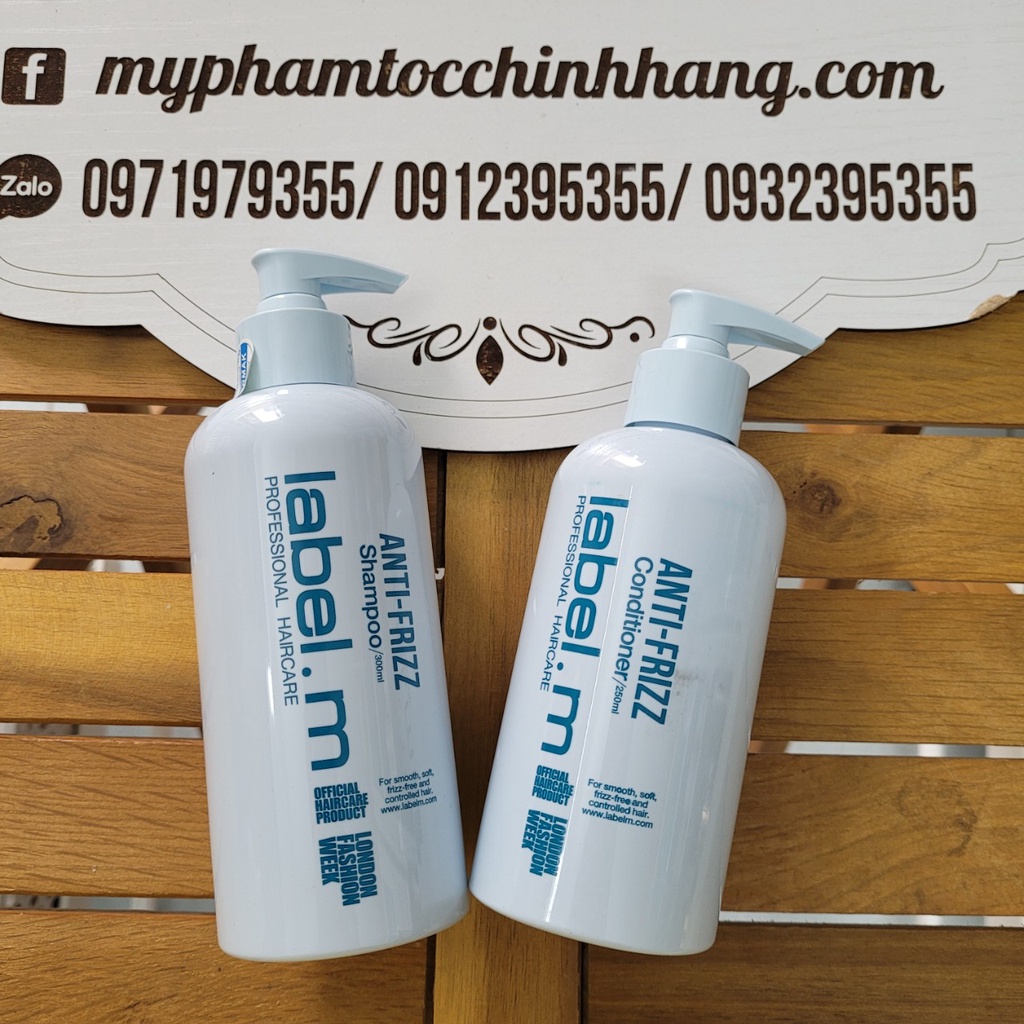 Dầu gội xả label.m dưỡng ẩm cho tóc bông xù anti - frizz 300ml - 200ml hoặc ̣̆ ̣ ̛̛̃ ́ label.m - 5