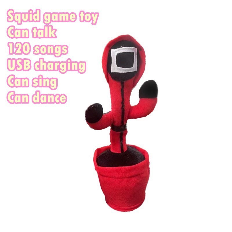 Đồ chơi cây xương rồng squid game nhảy múa biết hát siêu hót hít
