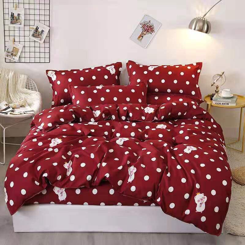 Set 5 món chăn ga gối cotton poly nhập