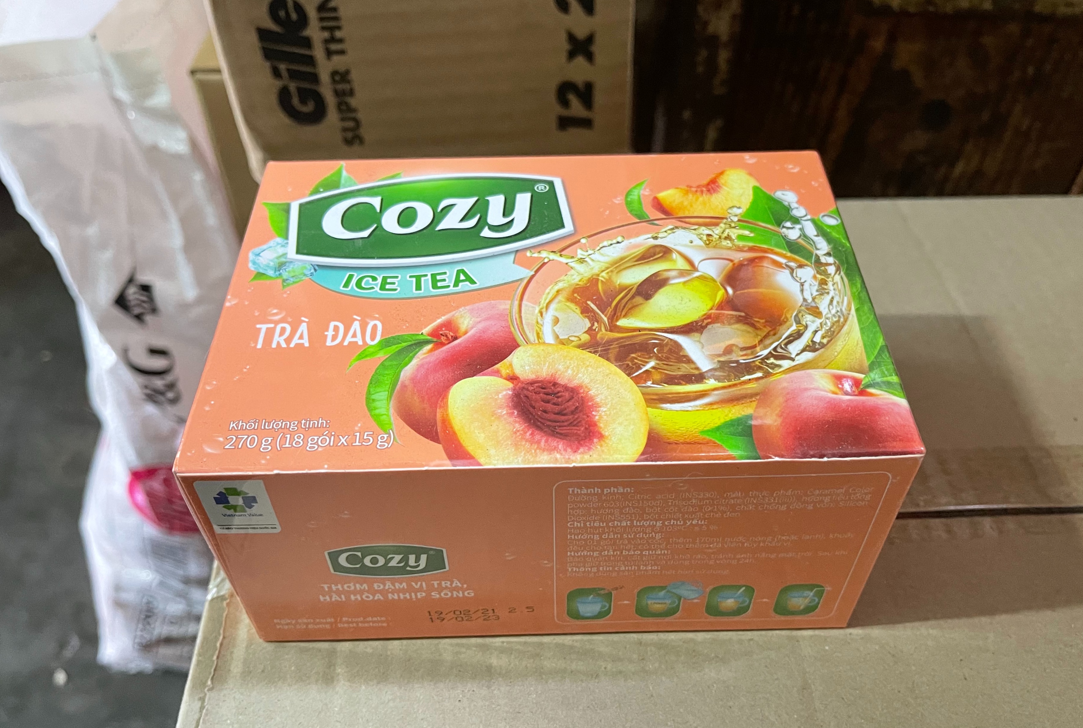 Trà đào hoà tan cozy