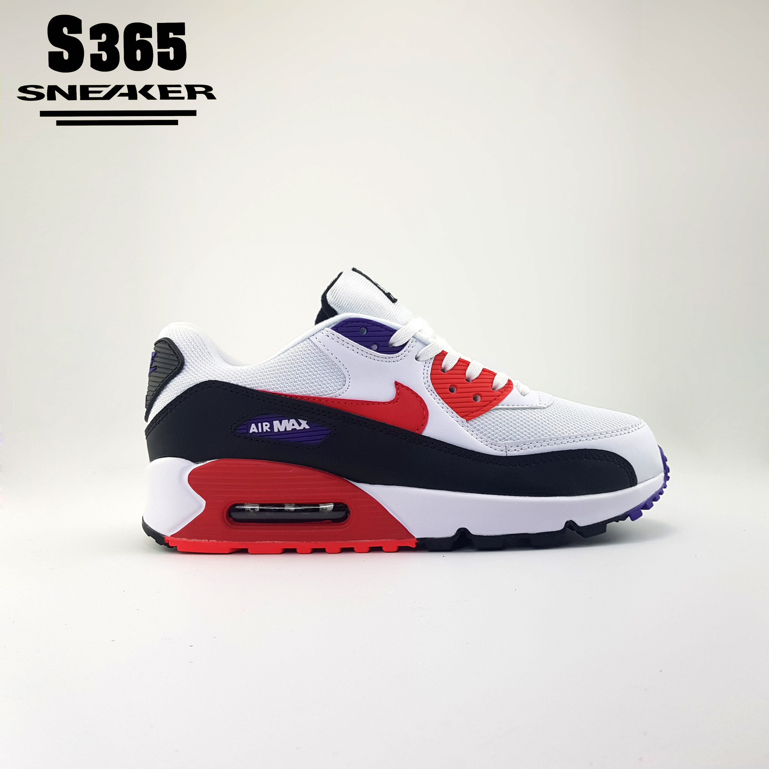 Giày thể thao sneaker Air max 90 White Red - Air max 3