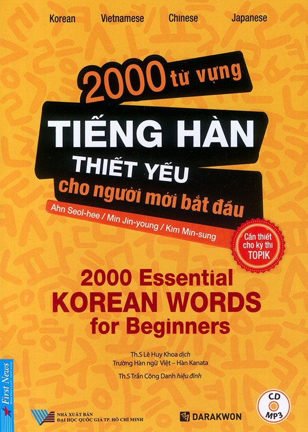 Sách - 2000 từ vựng tiếng Hàn thiết yếu cho người mới bắt đầu