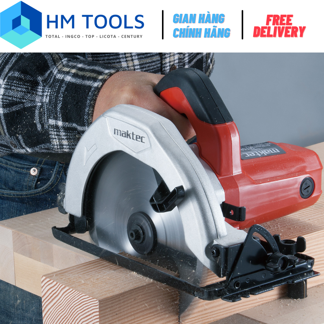 Máy cưa gỗ, cắt gạch maktec mt583 1050w 185mm - tặng 1 lưỡi cưa 185mm - hàng chuyên dụng cưa gỗ, cắt gạch