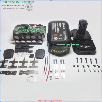 Vỏ mạch pin ryobi 18v 5ah 5s2p , mạch nhận sạc zin
