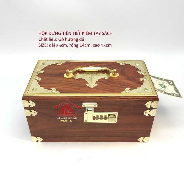Hộp đựng tiền tiết kiệm loại to,tay sách
