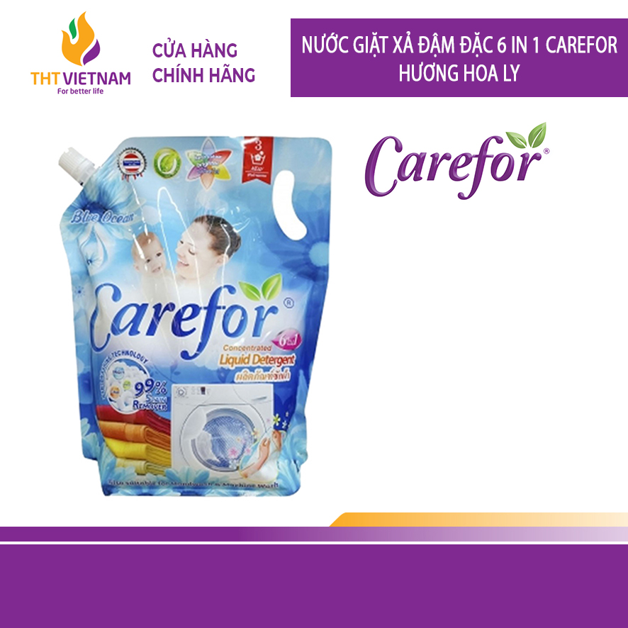 Nước giặt xả đậm đặc Carefor hương hoa ly 2000ml