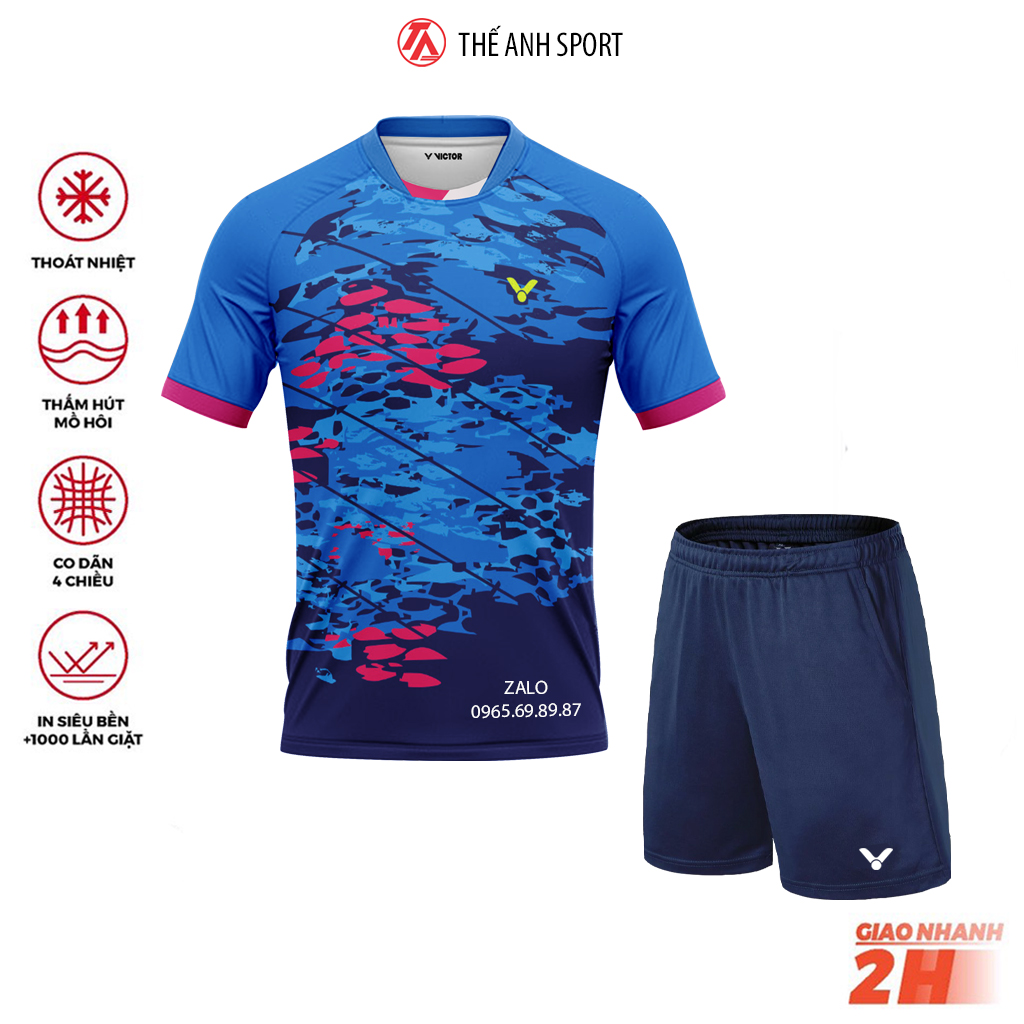 [Hoàn tiền MAX] Áo cầu lông Victor 2022, áo thể thao nổi bật chất liệu mát mẻ size M L XL XXL