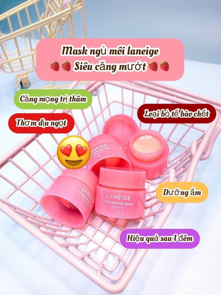 Mặt nạ ngủ ủ môi Laneige minisize 3g màu hồng