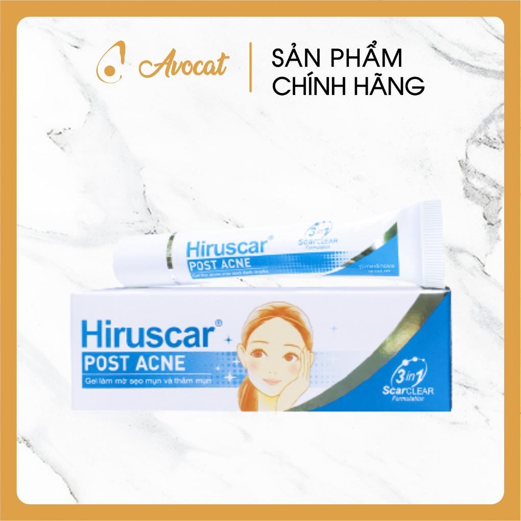Gel chăm sóc sẹo mụn và mụn thâm Hiruscar Post Acne