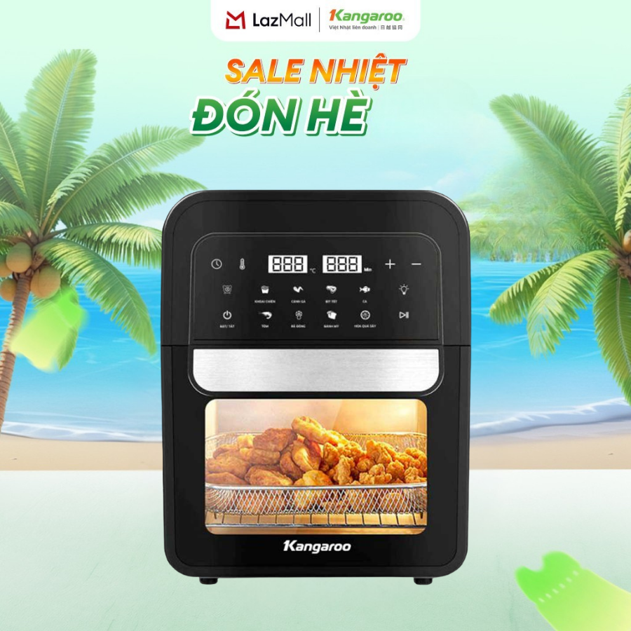 Nồi chiên không dầu điện tử Kangaroo KG6AF2A  - Dung tích 6 Lít - Công suất 1400W - Hàng chính hãng