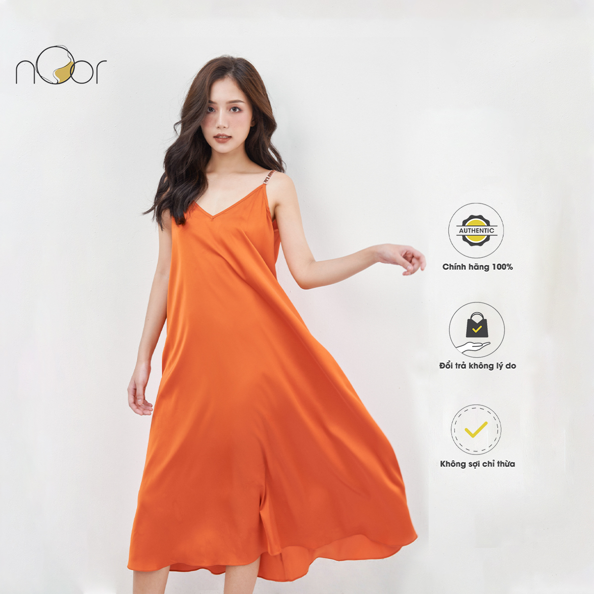 Váy lụa hai dây suông - đầm hai dây dáng dài cao cấp đẹp - chất lụa nhật cao cấp mềm mịn, thoáng mát - cèdre nv514