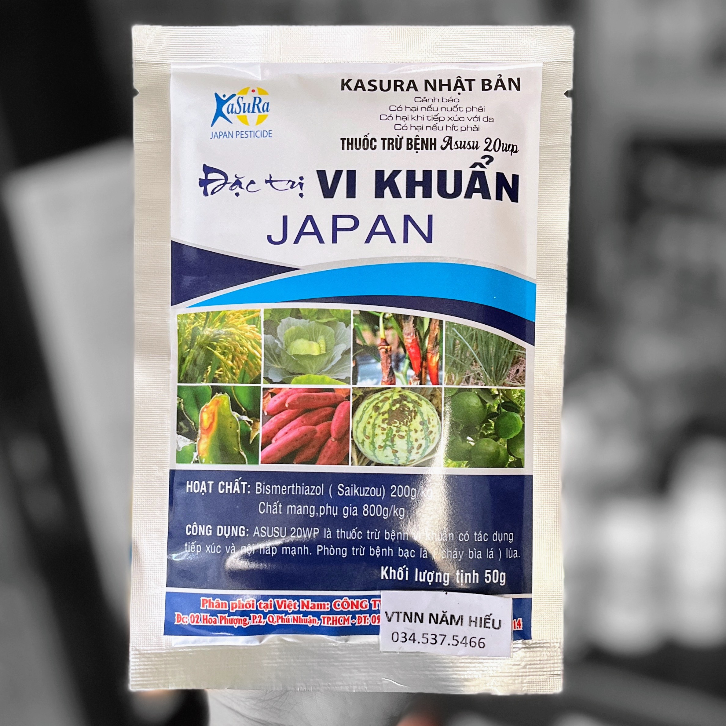 ASUSU 20WP 2021 Kasura Nhật Bản gói 50g - Thuốc trừ bênh vi khuẩn thúi nhũng hoa lan, cây kiểng