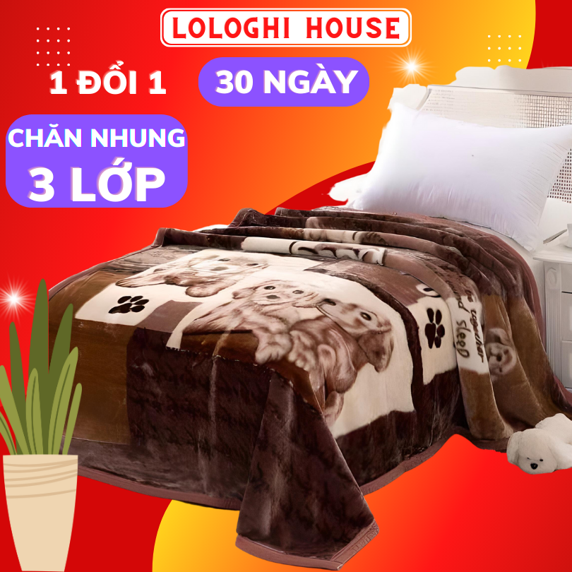 Chăn mền bông tuyết 1.8KG nhung siêu ấm cotton mền mịn 1m6 bao đẹp cao cấp