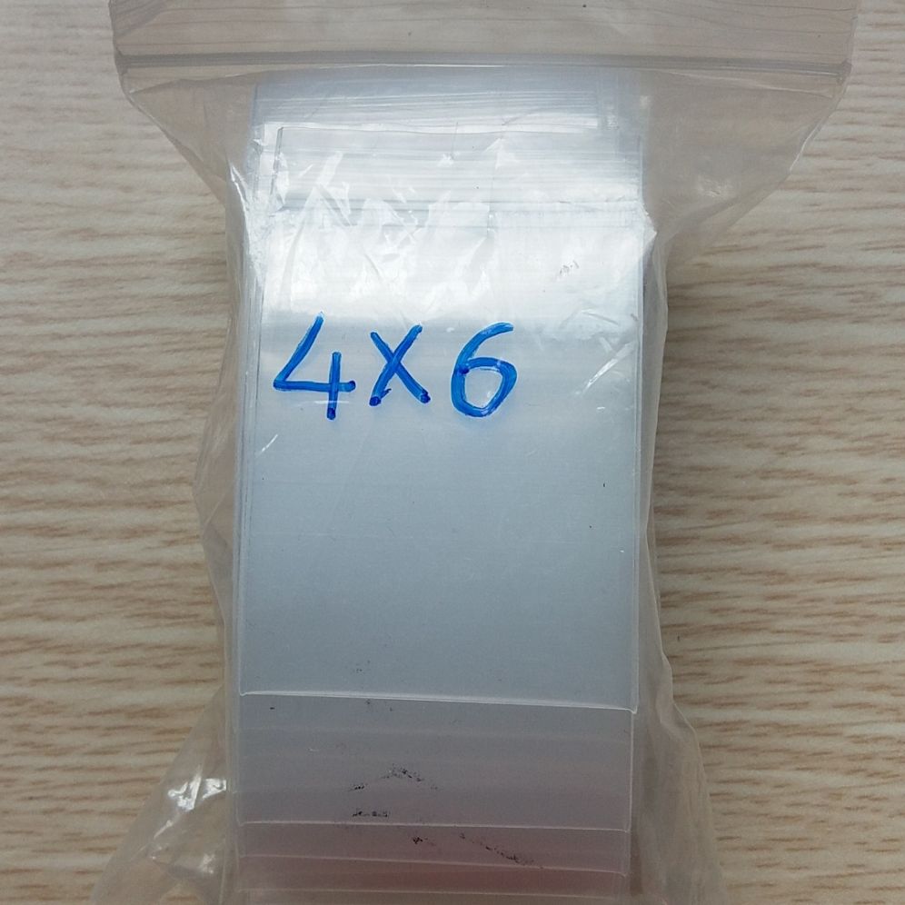 100 cái túi zip nhỏ viền trắng 4x6 loại dày đẹp